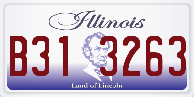 IL license plate B313263