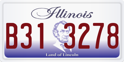 IL license plate B313278