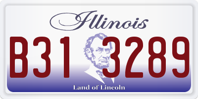 IL license plate B313289