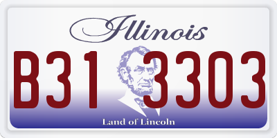 IL license plate B313303