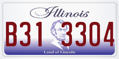 IL license plate B313304