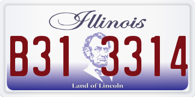 IL license plate B313314