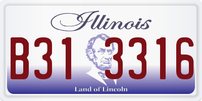 IL license plate B313316