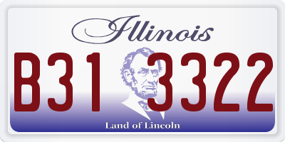 IL license plate B313322