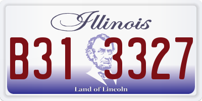 IL license plate B313327