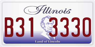 IL license plate B313330
