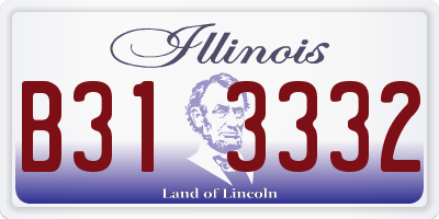 IL license plate B313332