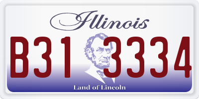 IL license plate B313334