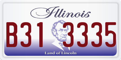IL license plate B313335