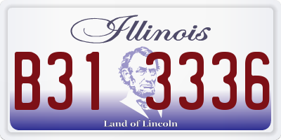 IL license plate B313336