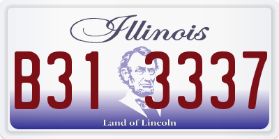IL license plate B313337