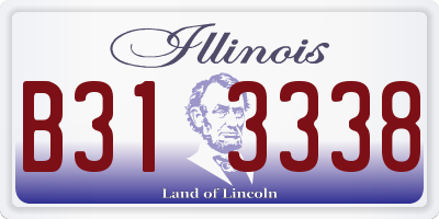 IL license plate B313338