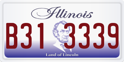 IL license plate B313339