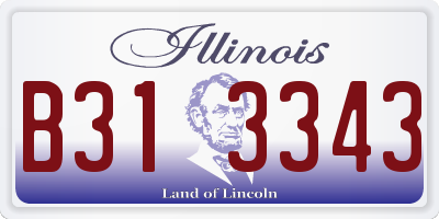IL license plate B313343