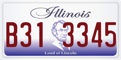 IL license plate B313345