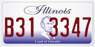 IL license plate B313347