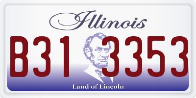 IL license plate B313353