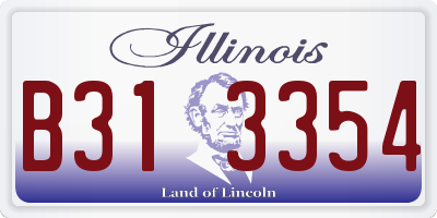 IL license plate B313354