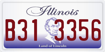 IL license plate B313356