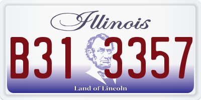 IL license plate B313357