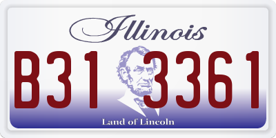 IL license plate B313361