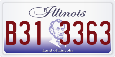 IL license plate B313363