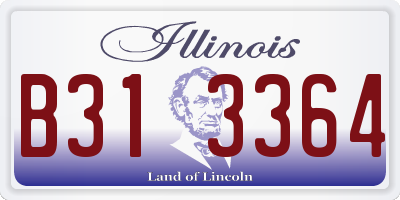 IL license plate B313364