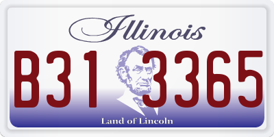 IL license plate B313365