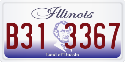 IL license plate B313367