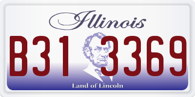 IL license plate B313369