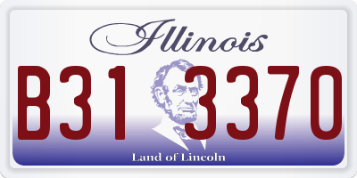 IL license plate B313370