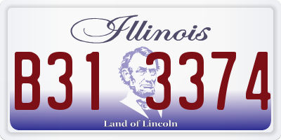 IL license plate B313374
