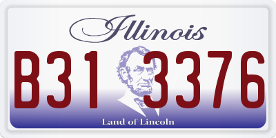 IL license plate B313376