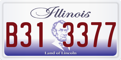 IL license plate B313377