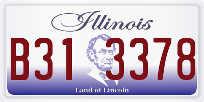IL license plate B313378