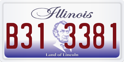 IL license plate B313381