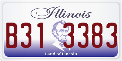 IL license plate B313383