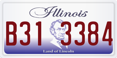 IL license plate B313384