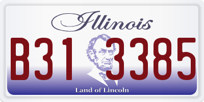 IL license plate B313385