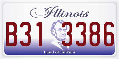 IL license plate B313386