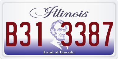 IL license plate B313387