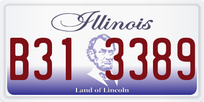 IL license plate B313389