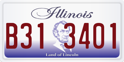 IL license plate B313401
