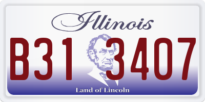 IL license plate B313407