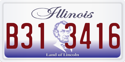 IL license plate B313416