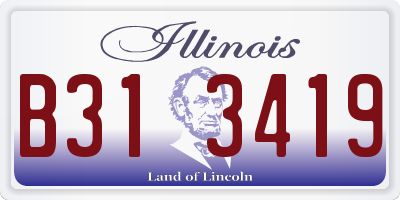 IL license plate B313419