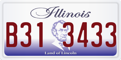 IL license plate B313433