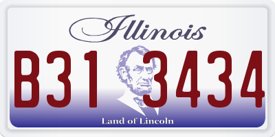 IL license plate B313434