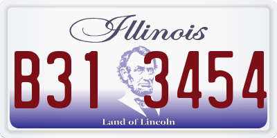 IL license plate B313454