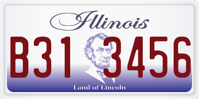 IL license plate B313456